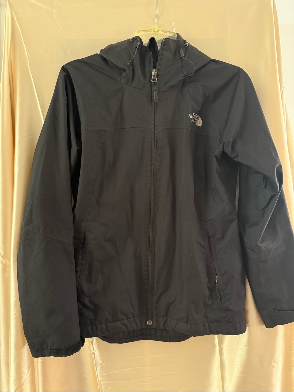 The North Face Black Hooded Jacket with Chest Logo